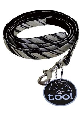 Leash for Small Dog or Cat Pet Fashionable Black Cream Strap 5 Foot Lead NEW